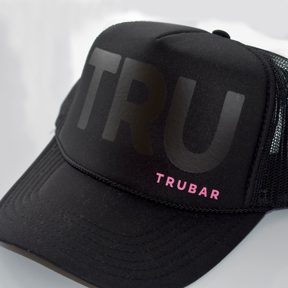 TRU Trucker Hat  - Pink Detail